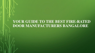 Your Guide to the Best Fire-Rated Door Manufacturers