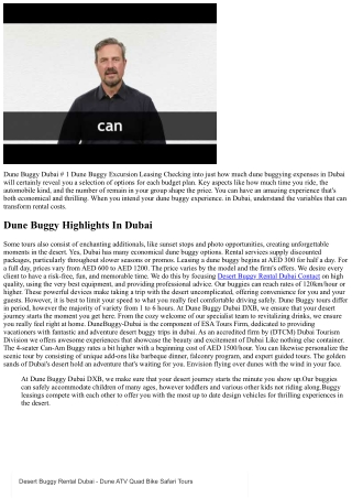 Just How Much Does It Set You Back To Dune Buggy In Dubai?