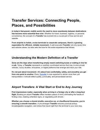 Transfer Services_ Connecting People, Places, and Possibilities