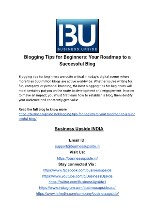 Blogging Tips for Beginners_ Your Roadmap to a Successful Blog