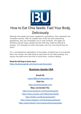 How to Eat Chia Seeds_ Fuel Your Body, Deliciously