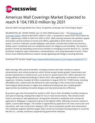 Americas Wall Coverings Market