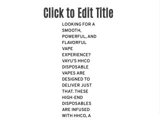 vape features
