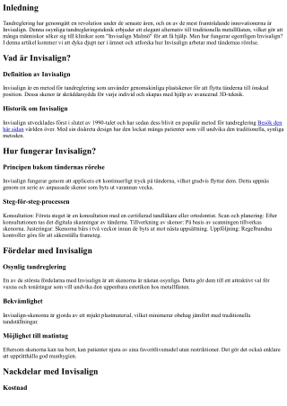 Att förstå hur invisalign arbetar med tändernas rörelse