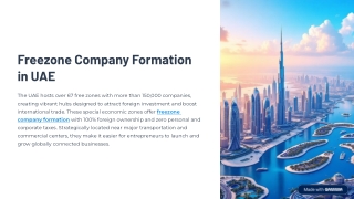 Freezone Company Formation – UAE’s Top Freezones and Setup Costs Explained