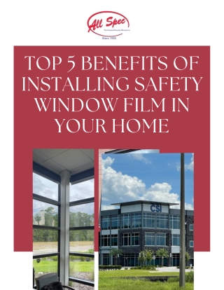 Safety & Security Window Film – Protect What Matters Most