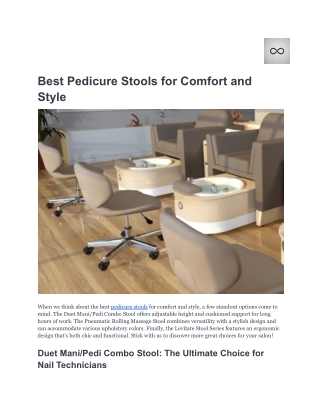 Best Pedicure Stools for Comfort and Style