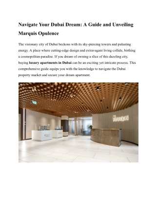 Marquis Point - Luxury Apartments in Dubai  (1)