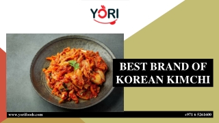 BEST BRAND OF KOREAN KIMCHI