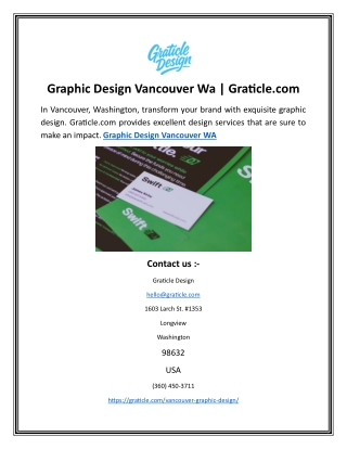 Graphic Design Vancouver Wa | Graticle.com