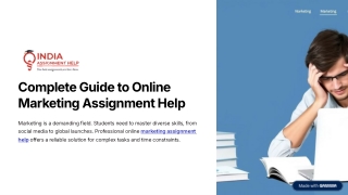 Complete Guide to Online Marketing Assignment Help