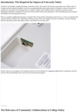 Engaging Area Allies to Enhance School Safety And Security Programs