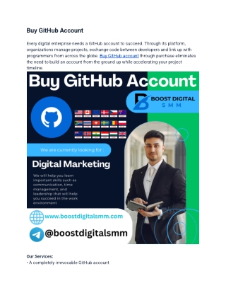 Buy GitHub Account | Verified Developer Profiles for Sale.