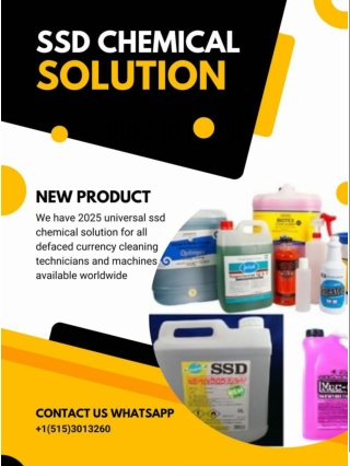 Black Money Cleaning Chemical SSD Solution With Machines Whatsapp.. 1(515)3013260