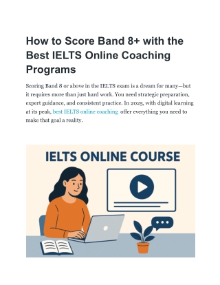 How to Score Band 8  with the Best IELTS Online Coaching Programs