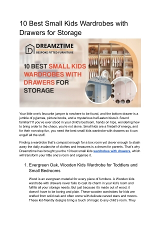 10 Best Small Kids Wardrobes with Drawers for Storage