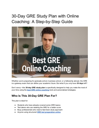 30-Day GRE Study Plan with Online Coaching_ A Step-by-Step Guide