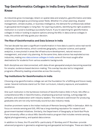Top Geoinformatics Colleges in India Every Student Should Know (1)