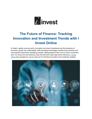 Stay Updated with the Latest Business Finance News at I Invest Online