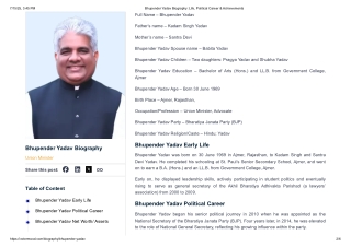 Bhupender Yadav Biography_ Life, Political Career & Achievements