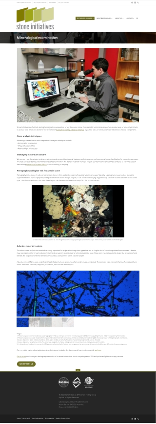 Mineralogical Examination