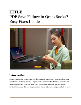 PDF Save Failure in QuickBooks_ Easy Fixes Inside