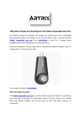Artrix Innovation Inc