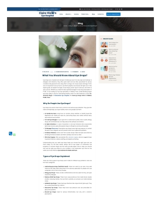 What You Should Know About Eye Drops