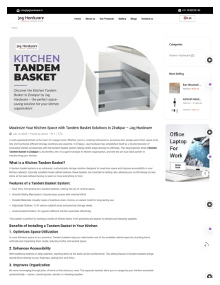 Maximize Your Kitchen Space with Tandem Basket Solutions in Zirakpur – Jag Hardware