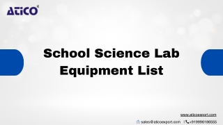 Complete School Science Lab Equipment List - Atico Export