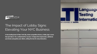 Design & Install Custom Lobby Signs in NYC Today