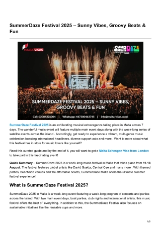 SummerDaze Festival 2025 Sunny Vibes Groovy Beats Fun