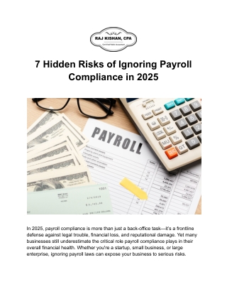 7 Hidden Risks of Ignoring Payroll Compliance in 2025