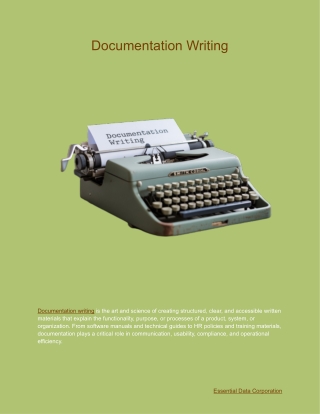 Documentation Writing