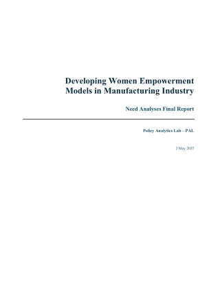 Developing Women Empowerment Models in Manufacturing Industry Need Analyses