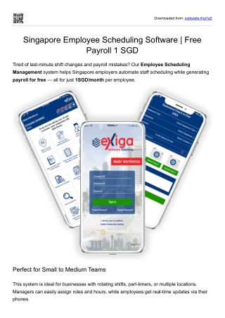 Employee Scheduling Management Singapore | Free Payroll 1SGD/Month