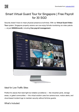 Smart Virtual Guard Tour for Singapore