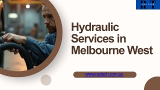 Hydraulic Services in Melbourne West - www.raztech.com.au