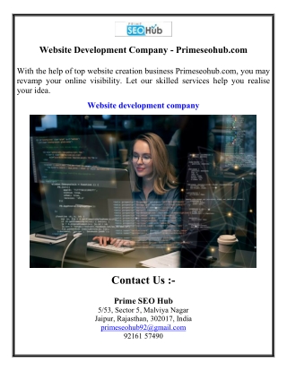 Website Development Company - Primeseohub.com