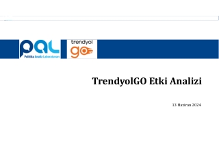 TrendyolGO Etki Analizi