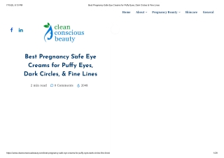 Best Pregnancy Safe Eye Creams for Puffy Eyes, Dark Circles & Fine Lines