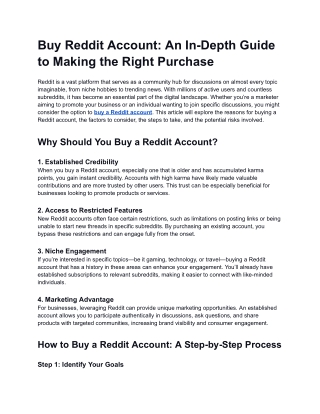 Buy Reddit Account_ An In-Depth Guide to Making the Right Purchase