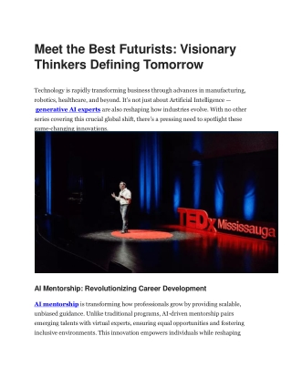 Meet the Best Futurists (1)