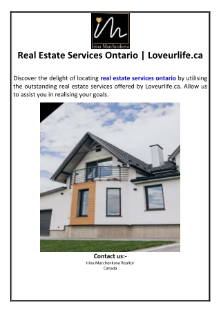 Real Estate Services Ontario | Loveurlife.ca