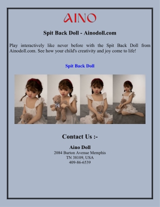 Spit Back Doll - Ainodoll.com