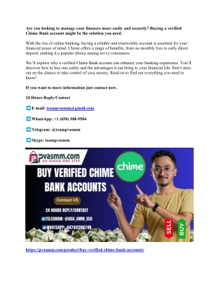 7 Best Sites to Buying Verified Chime Bank Accounts