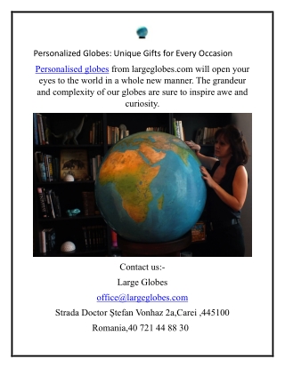 Personalized Globes Unique Gifts for Every Occasion