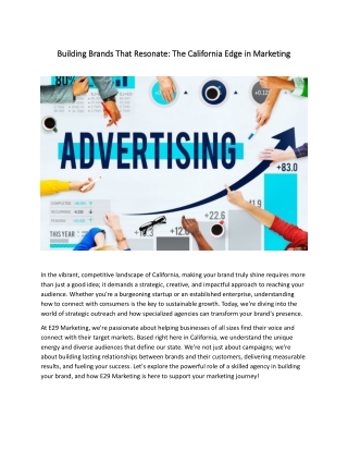 Building Brands That Resonate: The California Edge in Marketing