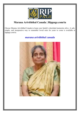 Marana Ariviththal CanadaRippage.com