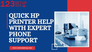 Quick HP Printer Help with Expert Phone Support